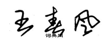 朱錫榮王春風草書個性簽名怎么寫
