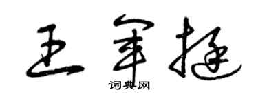 曾慶福王軍挺草書個性簽名怎么寫