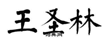 翁闓運王聖林楷書個性簽名怎么寫
