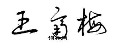 曾慶福王齊梅草書個性簽名怎么寫