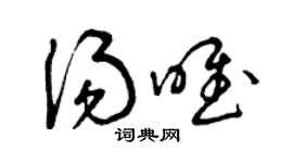 曾慶福湯唯草書個性簽名怎么寫