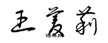 曾慶福王菱莉草書個性簽名怎么寫