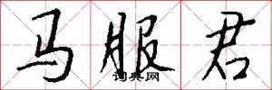 馬服君怎么寫好看