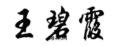 胡問遂王碧霞行書個性簽名怎么寫
