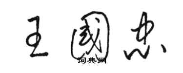 駱恆光王國忠草書個性簽名怎么寫