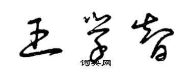 曾慶福王學智草書個性簽名怎么寫