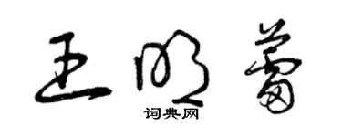 曾慶福王明蕾草書個性簽名怎么寫