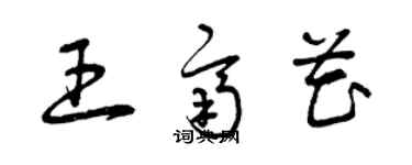 曾慶福王齊花草書個性簽名怎么寫