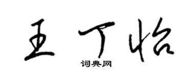 梁錦英王丁怡草書個性簽名怎么寫