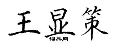 丁謙王顯策楷書個性簽名怎么寫