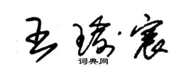 朱錫榮王瑜宸草書個性簽名怎么寫