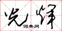 朱錫榮光輝草書怎么寫