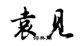 胡問遂袁見行書個性簽名怎么寫