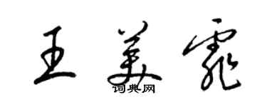 梁錦英王美霏草書個性簽名怎么寫