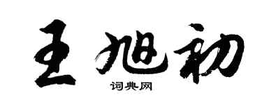 胡問遂王旭初行書個性簽名怎么寫