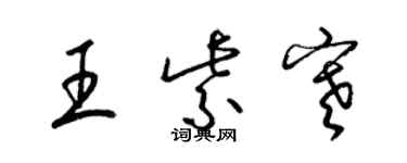 梁錦英王紫寒草書個性簽名怎么寫