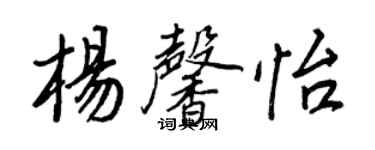 王正良楊馨怡行書個性簽名怎么寫