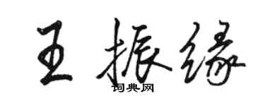 駱恆光王振緣行書個性簽名怎么寫