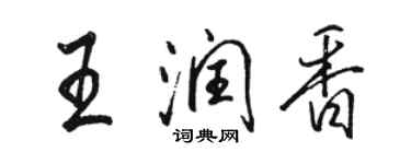 駱恆光王潤香行書個性簽名怎么寫