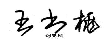 朱錫榮王書桃草書個性簽名怎么寫