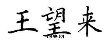 丁謙王望來楷書個性簽名怎么寫