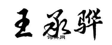 胡問遂王承驊行書個性簽名怎么寫