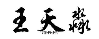 胡問遂王天淼行書個性簽名怎么寫