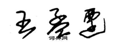 朱錫榮王孟遷草書個性簽名怎么寫