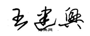 朱錫榮王建興草書個性簽名怎么寫