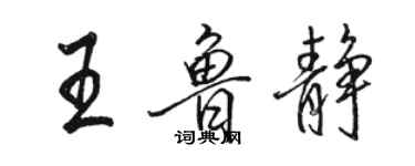 駱恆光王魯靜行書個性簽名怎么寫