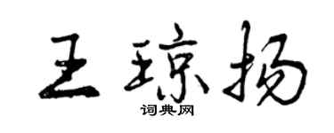 曾慶福王瓊揚行書個性簽名怎么寫