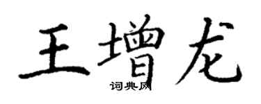 丁謙王增龍楷書個性簽名怎么寫