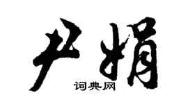 胡問遂尹娟行書個性簽名怎么寫