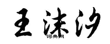 胡問遂王沫汐行書個性簽名怎么寫