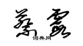 朱錫榮蔡霞草書個性簽名怎么寫