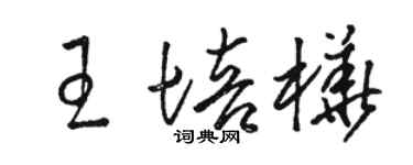 駱恆光王培樺草書個性簽名怎么寫