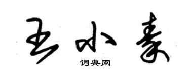 朱錫榮王小秦草書個性簽名怎么寫