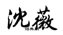 胡問遂沈薇行書個性簽名怎么寫