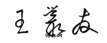 駱恆光王叢友草書個性簽名怎么寫