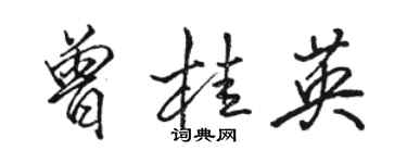 駱恆光曾桂英行書個性簽名怎么寫