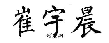 翁闓運崔宇晨楷書個性簽名怎么寫