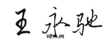 駱恆光王永馳行書個性簽名怎么寫