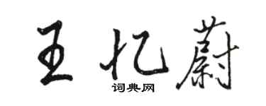 駱恆光王憶蔚行書個性簽名怎么寫