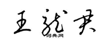 梁錦英王龍君草書個性簽名怎么寫