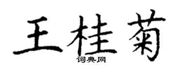 丁謙王桂菊楷書個性簽名怎么寫
