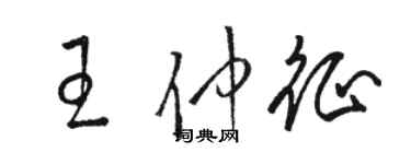 駱恆光王仲征草書個性簽名怎么寫