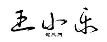 曾慶福王小樂草書個性簽名怎么寫