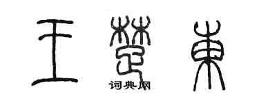 陳墨王楚東篆書個性簽名怎么寫
