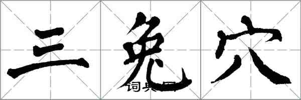 翁闓運三兔穴楷書怎么寫