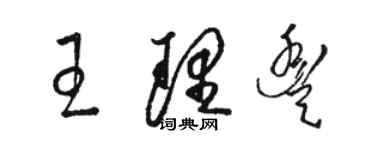 駱恆光王理豐草書個性簽名怎么寫